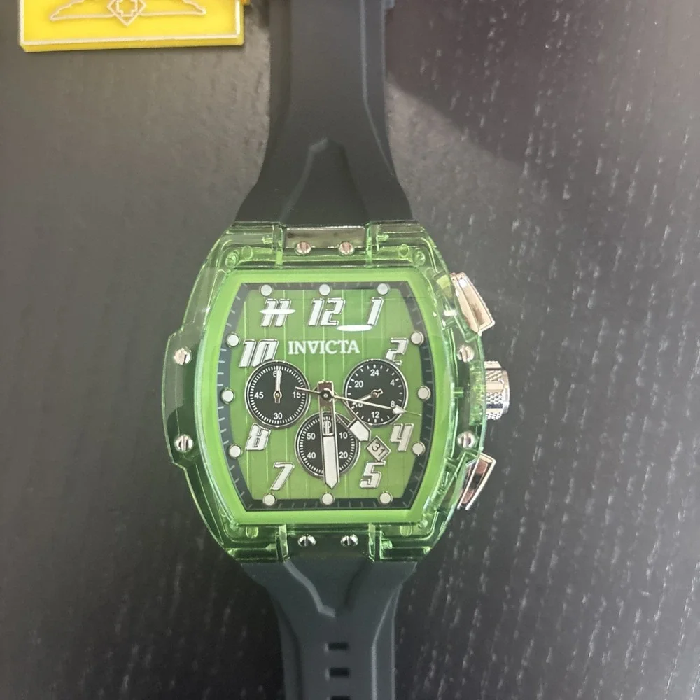 Invicta S1 Rally Kinesia Anatomic 47mm Unisex Watch | Clear Green, Black | 50084